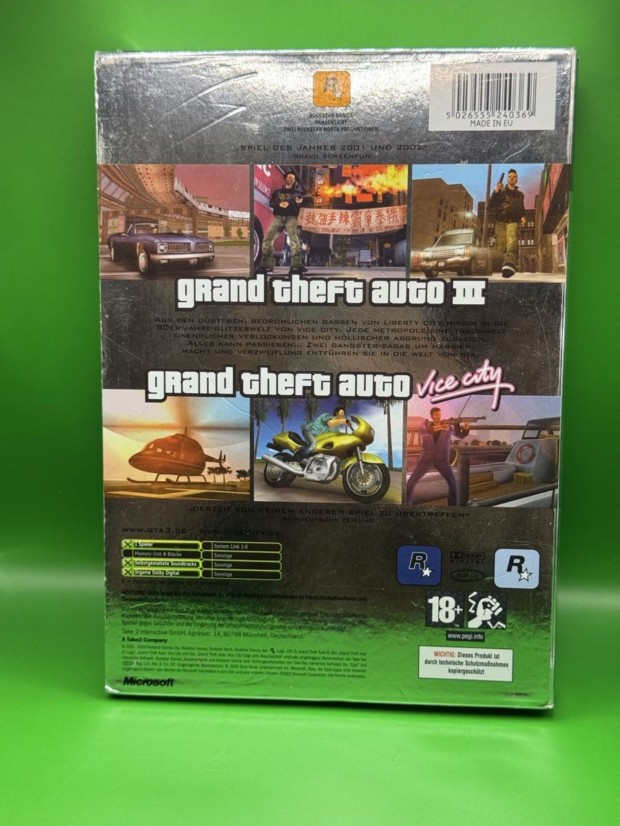 Microsoft Giochi: Grand Theft Auto Doppelpack XBOX – Usato da Zürich venduto da Reogen 1