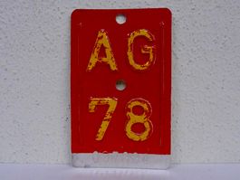 AG 78 VELONUMMER - FAHRRADSCHILD