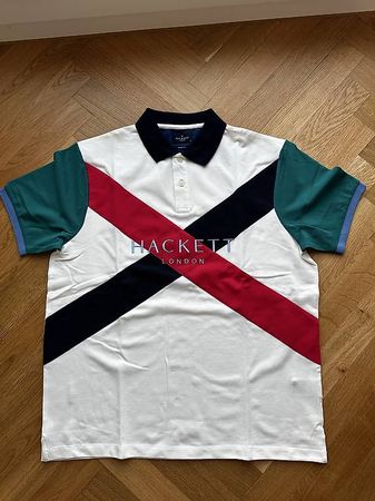 Hackett London XL Poloshirt (neu, ungetragen) Farbe weiss