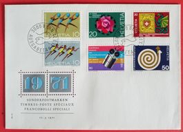 BW47) 1971, Sondermarken FDC ohne Adresse