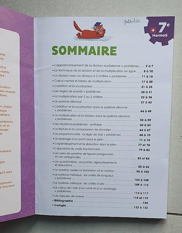 Livres: Harmos 7eme Math + français  "je progresse" – D'occasion à Servion par meno999 2