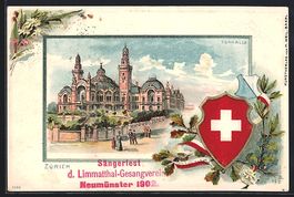 Lithographie Zürich, Tonhalle, Wappen