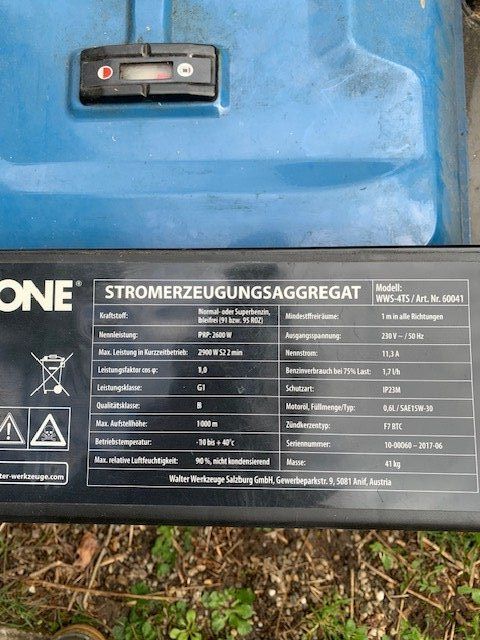 Generatori di corrente: Workzone Stromgenerator WWS 4TS - Top Zustand! Sofort – Usato da Stäfa venduto da pappeln11