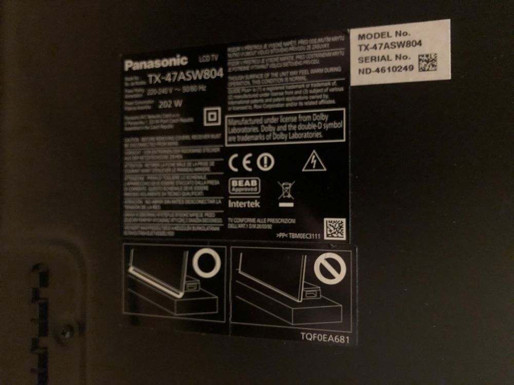 Panasonic Viera (Gebraucht) in Rorschach für CHF 100 – nur Abholung auf ...