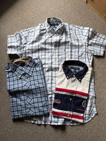 Set mit 3 Tommy Hilfiger Kurzarm Hemden, Herren, Gr. M