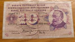 10 Franken Banknote (Fünfte Serie von 1956)