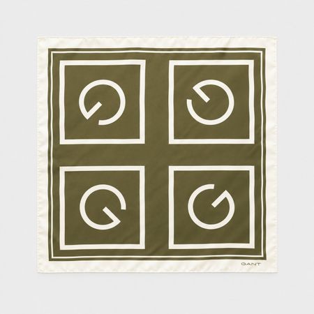 Foulard Gant vert et blanc motif logo Neuf jamais porté
