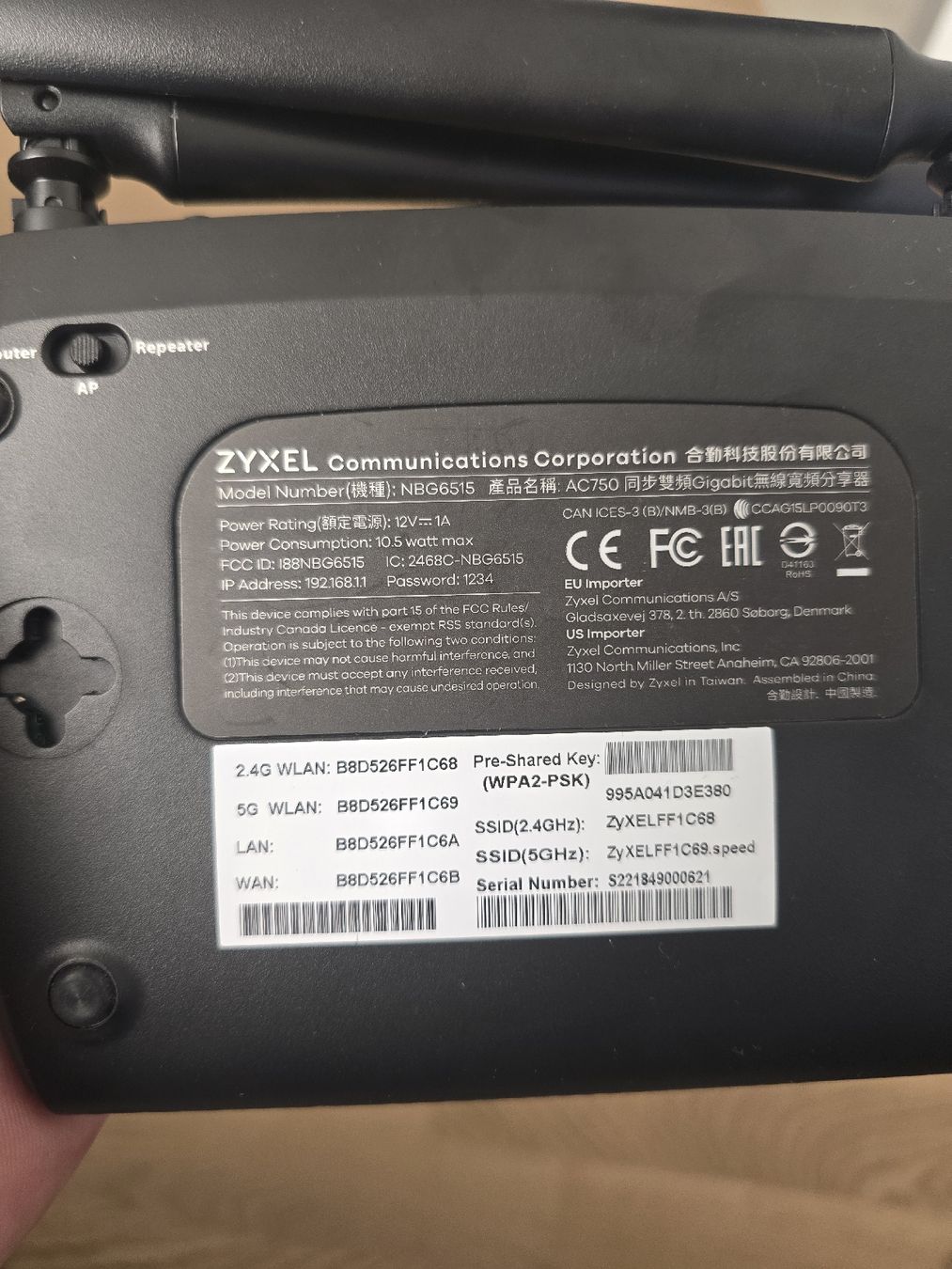 Zyxel WiFi: Zyxel NBG6515 – Usato da Oerlingen venduto da Wuddi00 1