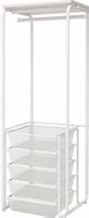 Garderobe mit 3 Körben und Kleiderstange Weiss Ikea