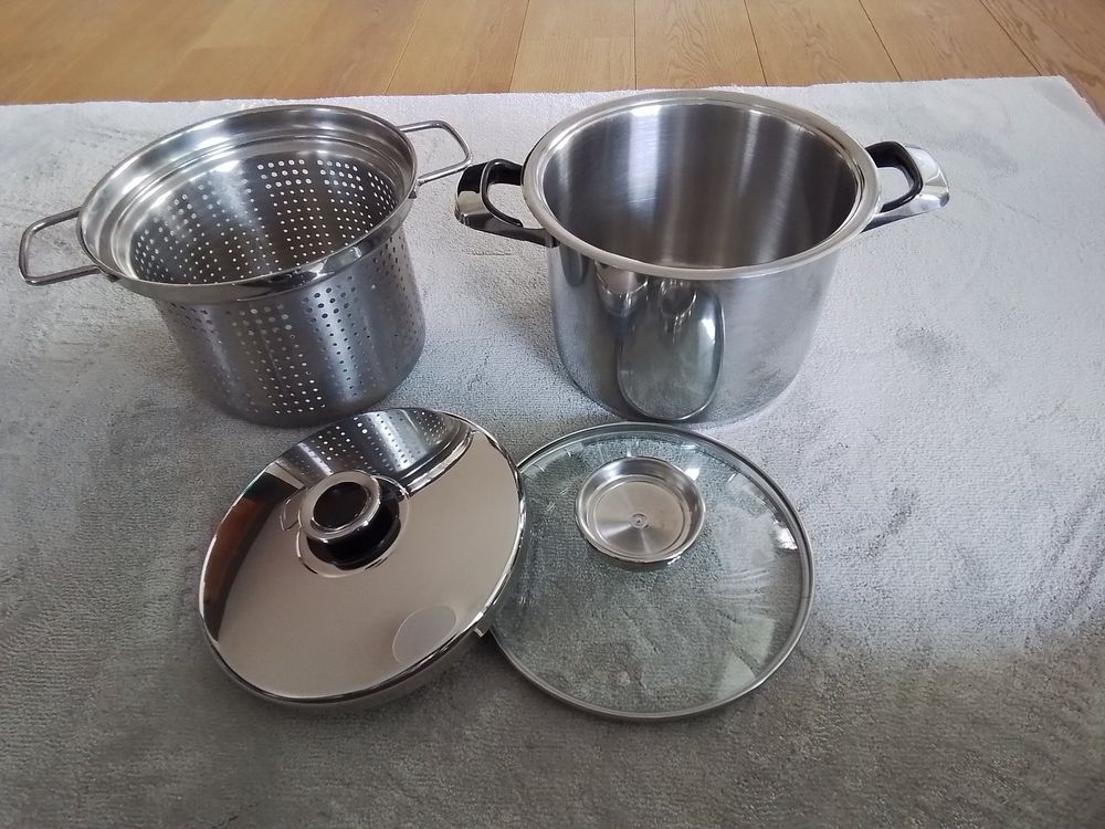 Spaghettipfanne mit Siebeinsatz | Kaufen auf Ricardo