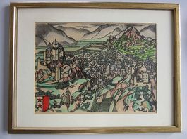 Paul Boesch- Sion - gravure héraldique sur bois
