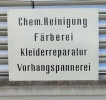 Original 60er Jahre Blechschild Chem. Reinigung Färberei