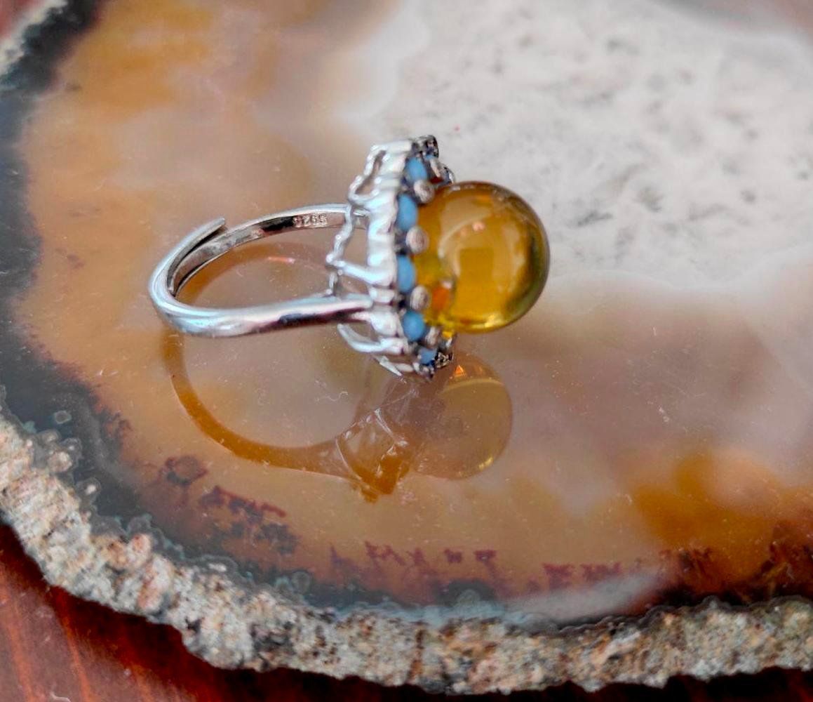 Ringe: ST.S.925° BLAUERBERBERNST\CHALZEDON\TOPAS RING,MP, UMSTELLB – Gebraucht aus Weiningen ZH von actera 3