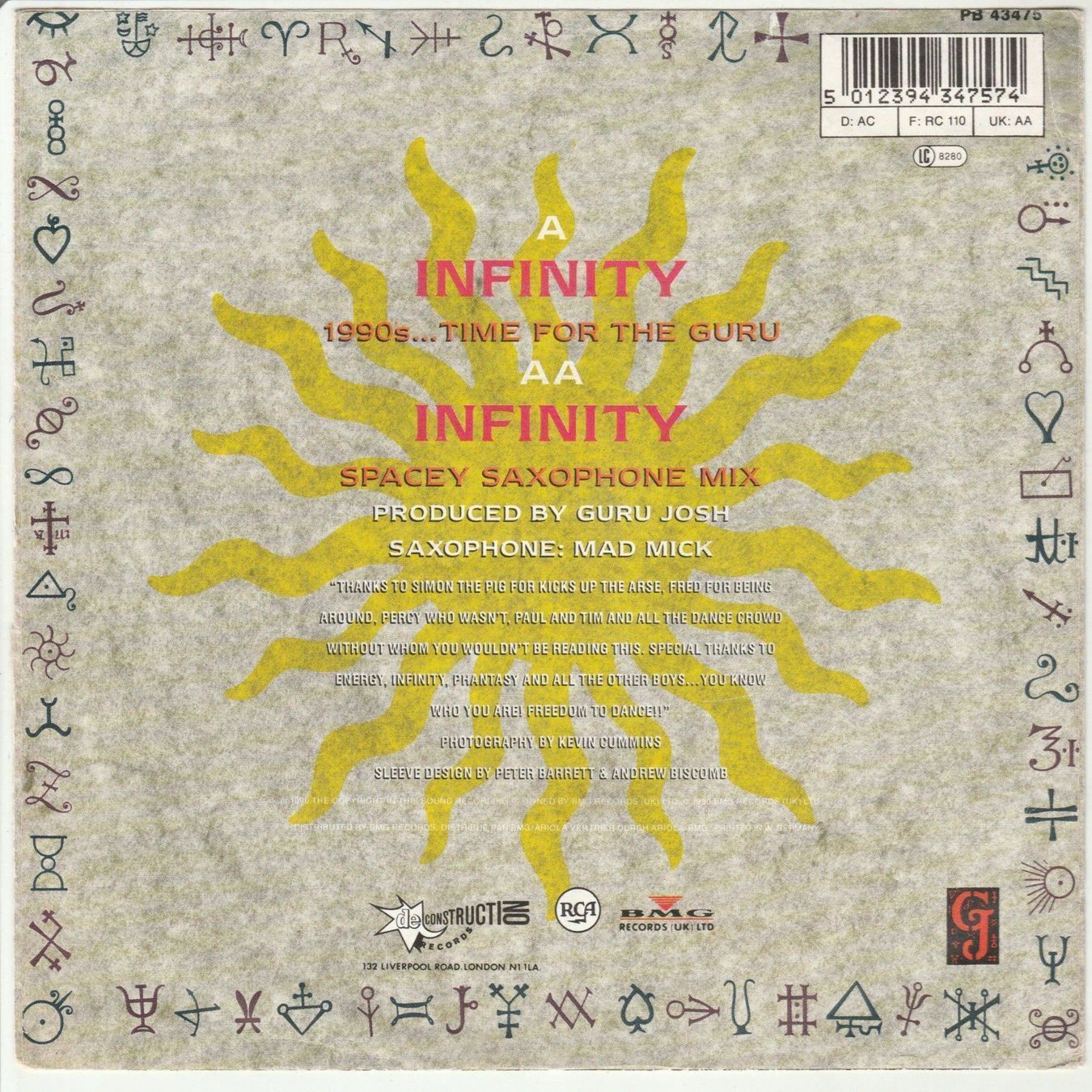 Vinyles: Guru Josh - Infinity 7" Vinyl 1990 – D'occasion à Tübach par JamesStone 1