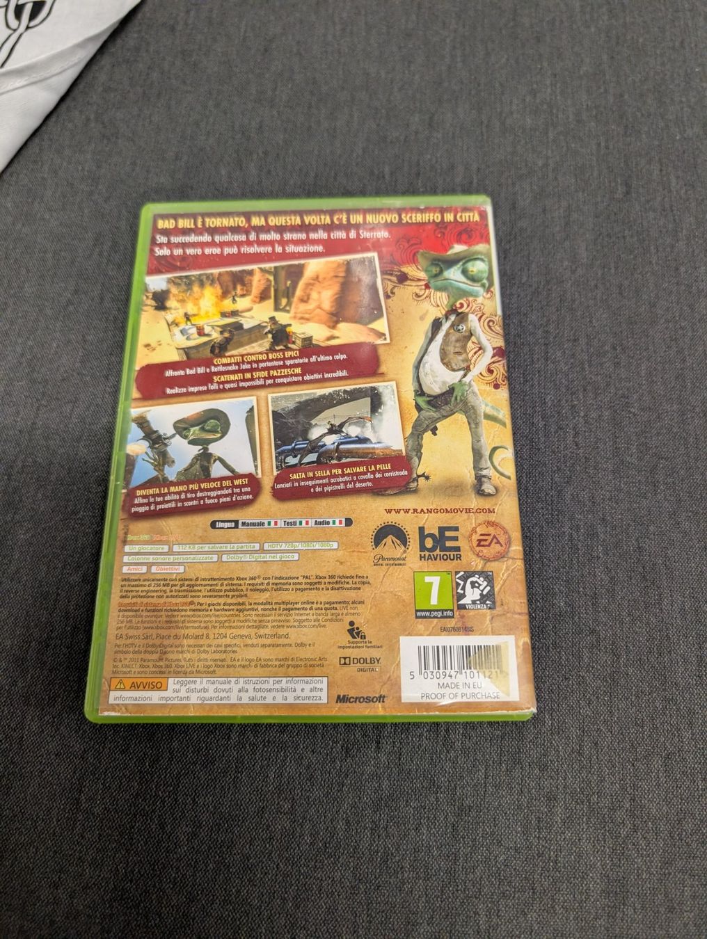 Jeux: Rango Microsoft Xbox 360 – D'occasion à Giubiasco par Ticinerd 1