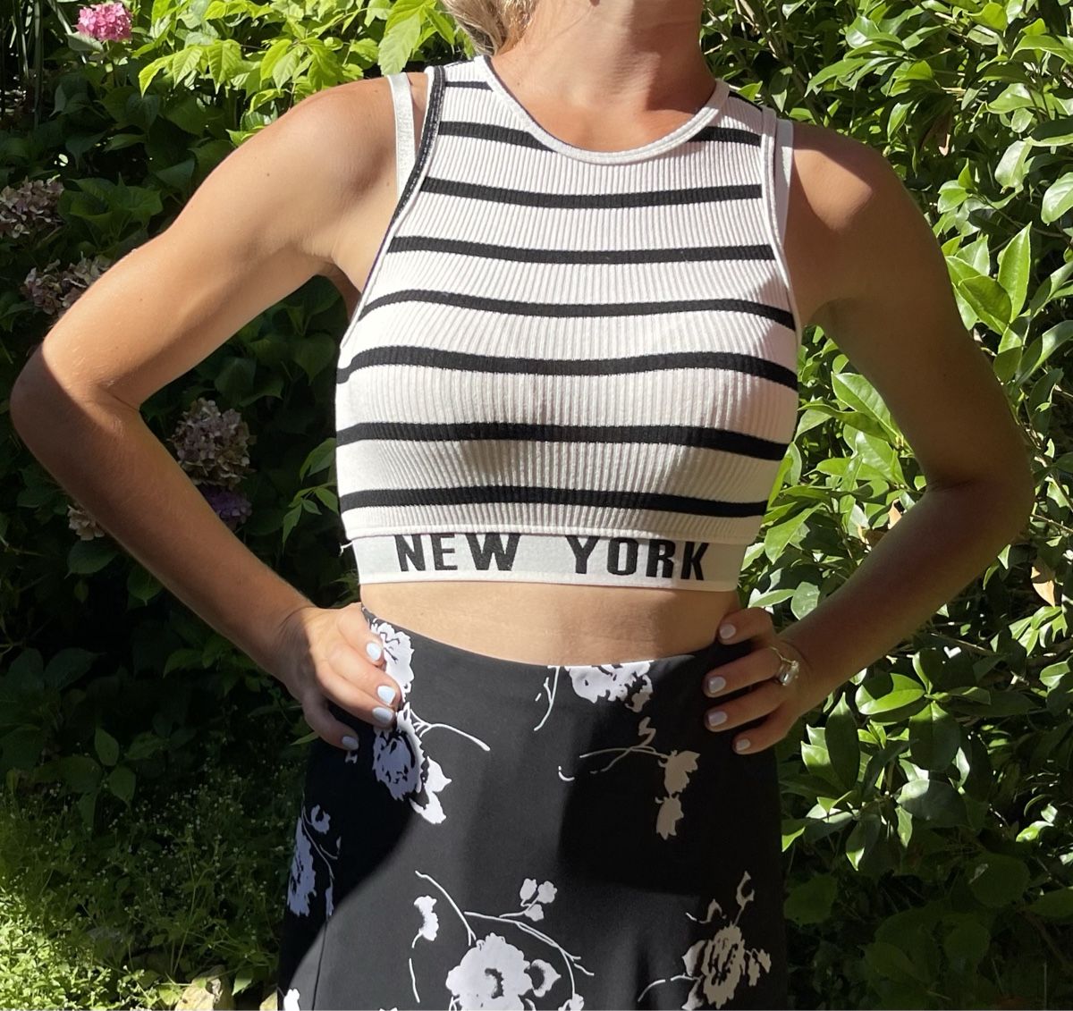 Top: Top River Island a righe bianco e nero - Tg S/M – Nuovo (secondo la descrizione) da Gordevio venduto da LanaZimm