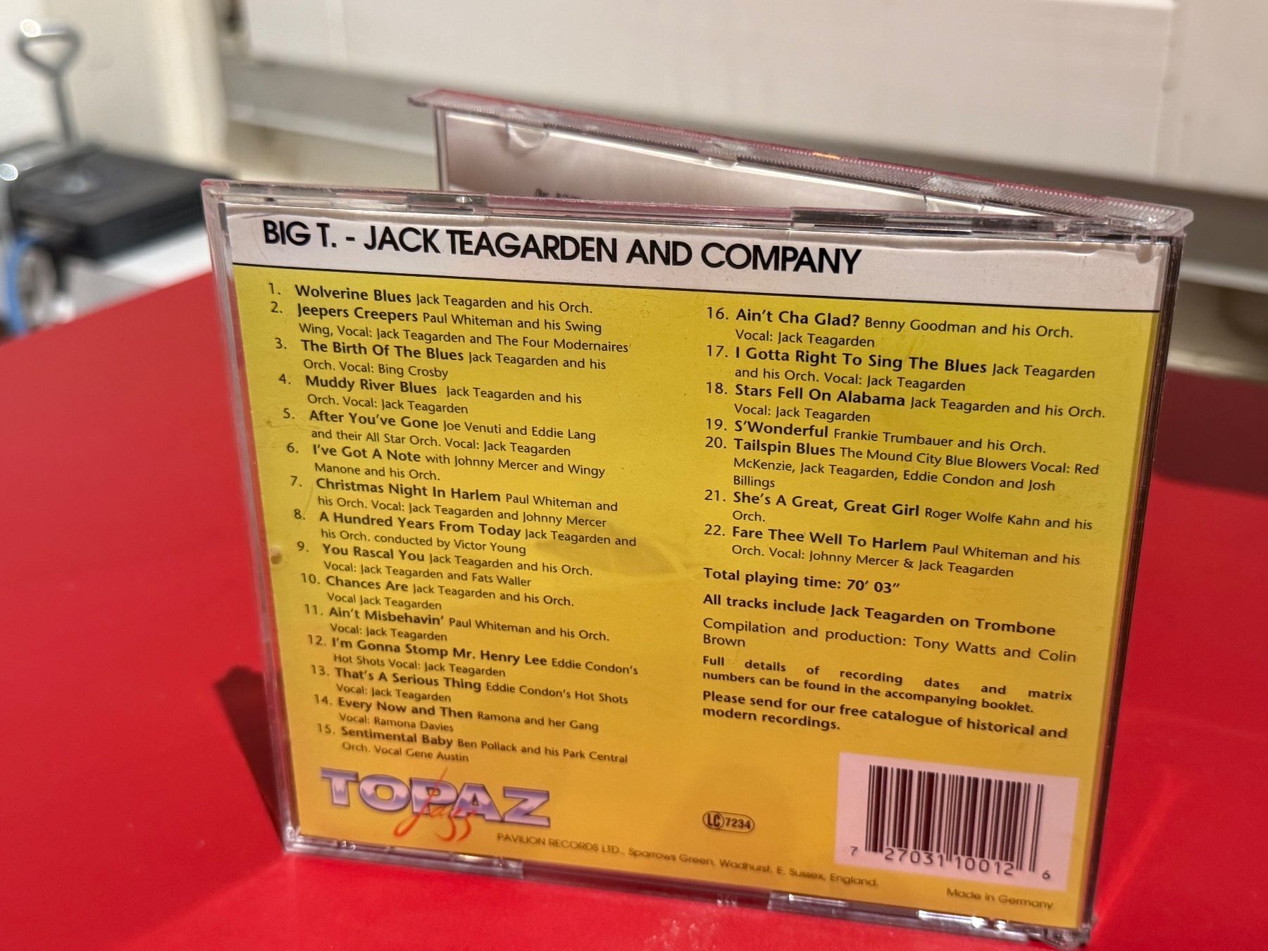 CD: Jack Teagarden - Big T. - KA01A – Usato da Küsnacht ZH venduto da JazzRecords 1
