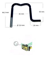 Brenderup Schraube Gewindebügel Lampen Bügel 42x66 M6 Boot