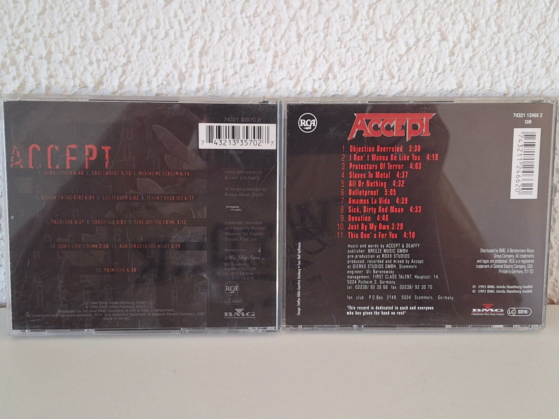 CDs: 2CD Accept  Predator &  Objection Overruled 😍 – D'occasion à Aarberg par Jackup1 1