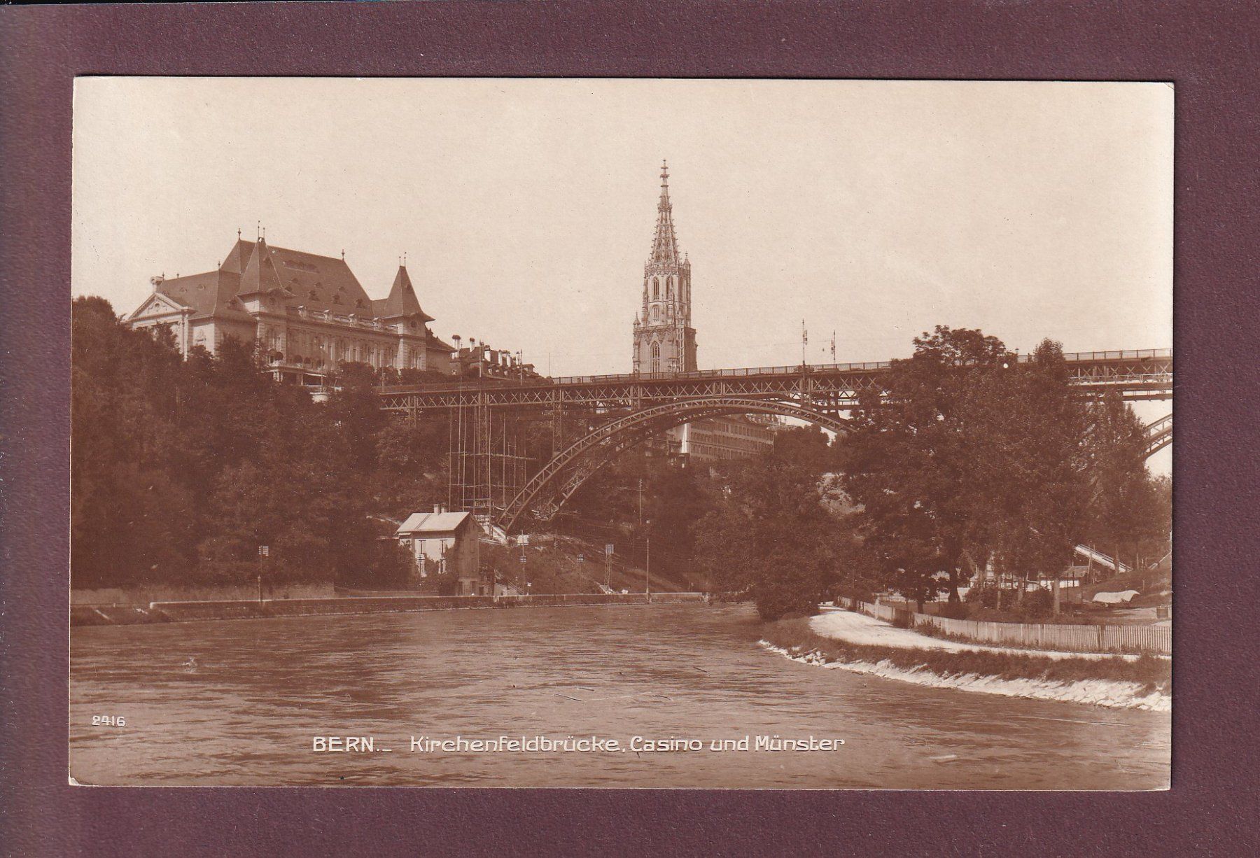 Ansichtskarten: BERN - Kirchenfeldbrücke - Kasino – Gebraucht aus Pully von nicecards