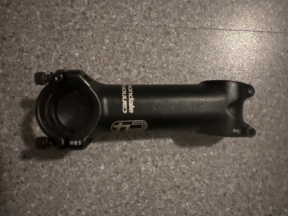 Potence Vélo Col De Cygne - Pour Fourche 22,2 Mm, Guidon 25,4 Mm - Longueur 80 Mm, Inclinaison -17° - Alliage Aluminium Noir