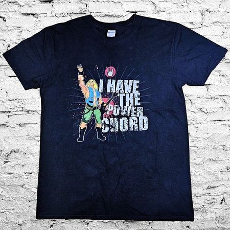 ⚡️ „I HAVE THE POWER CHORD“ – Kult-Shirt, Grösse: L 🎸🔥