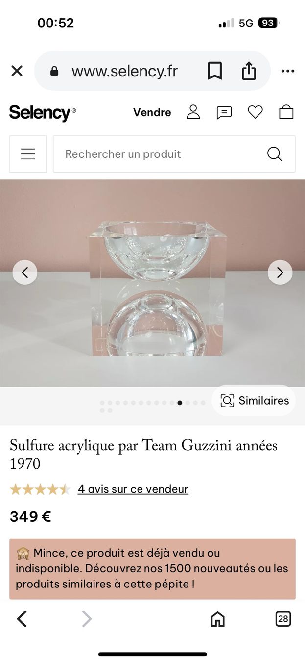 Sculture & Statue: Sculpture acrylique OP-ART par Guzzini – Usato da Genève venduto da ati_tj8f 4