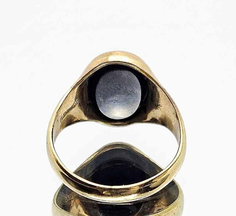 Ringe: Herren SIEGELRING vergoldet mit "ONYX" – Gebraucht aus Zug von urzeit 3