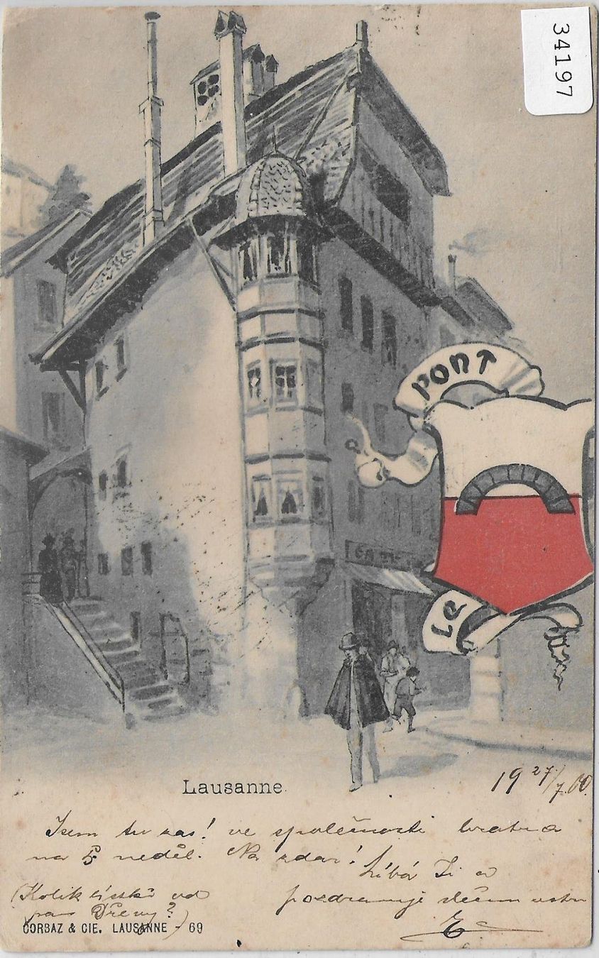 Cartoline postali: Lausanne - Le Pont – Usato da Ettingen venduto da Kartenplanet