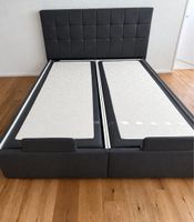 Boxspringbett dunkelgrau guter Zustand