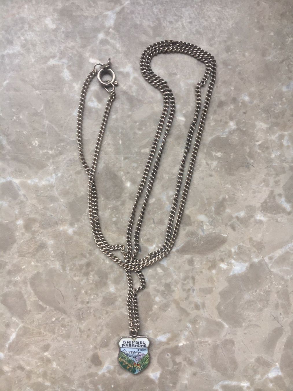 Catenine: Vintage Silberkette + Anhänger – Usato da Zürich venduto da Nhpp 1