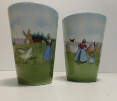 Porzellan Holland 2 alte handbemalte Becher