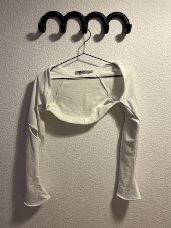 Bolero ddi weiss Langarm Baumwolle Grösse S gebraucht