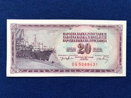 Belgrad 1974 - Jugoslawien - 20 Dinara UNC