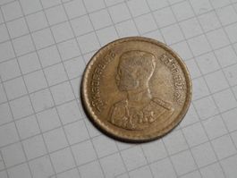 Thailand 5 Satang, 2500 (1957) Aluminium-Bronze / gelb