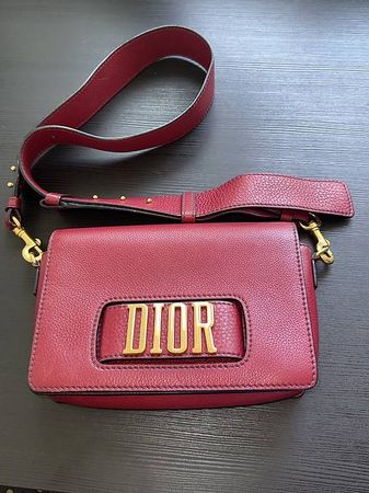 Original Christian Dior Leder Umhängetasche Borde
