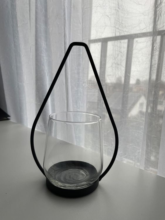 Laternen: kleine Laterne, Windlicht Glas Metall Deko – Gebraucht aus Flawil von Mito97 1