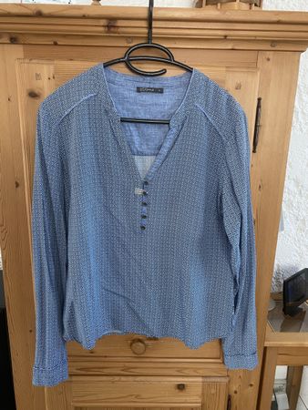 Bluse NILE 100% Viskose blau Grösse S 