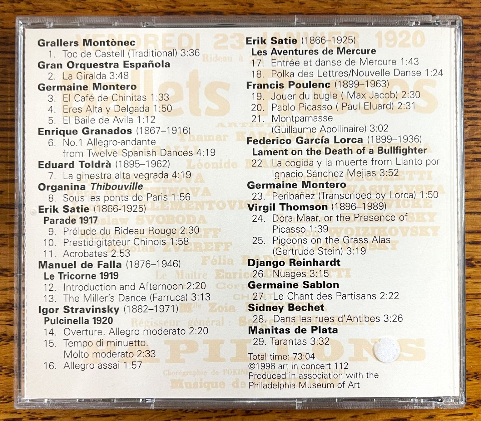 CD: Music, Portraits & PICASSO CD – Usato da Oftringen venduto da Vucki 1
