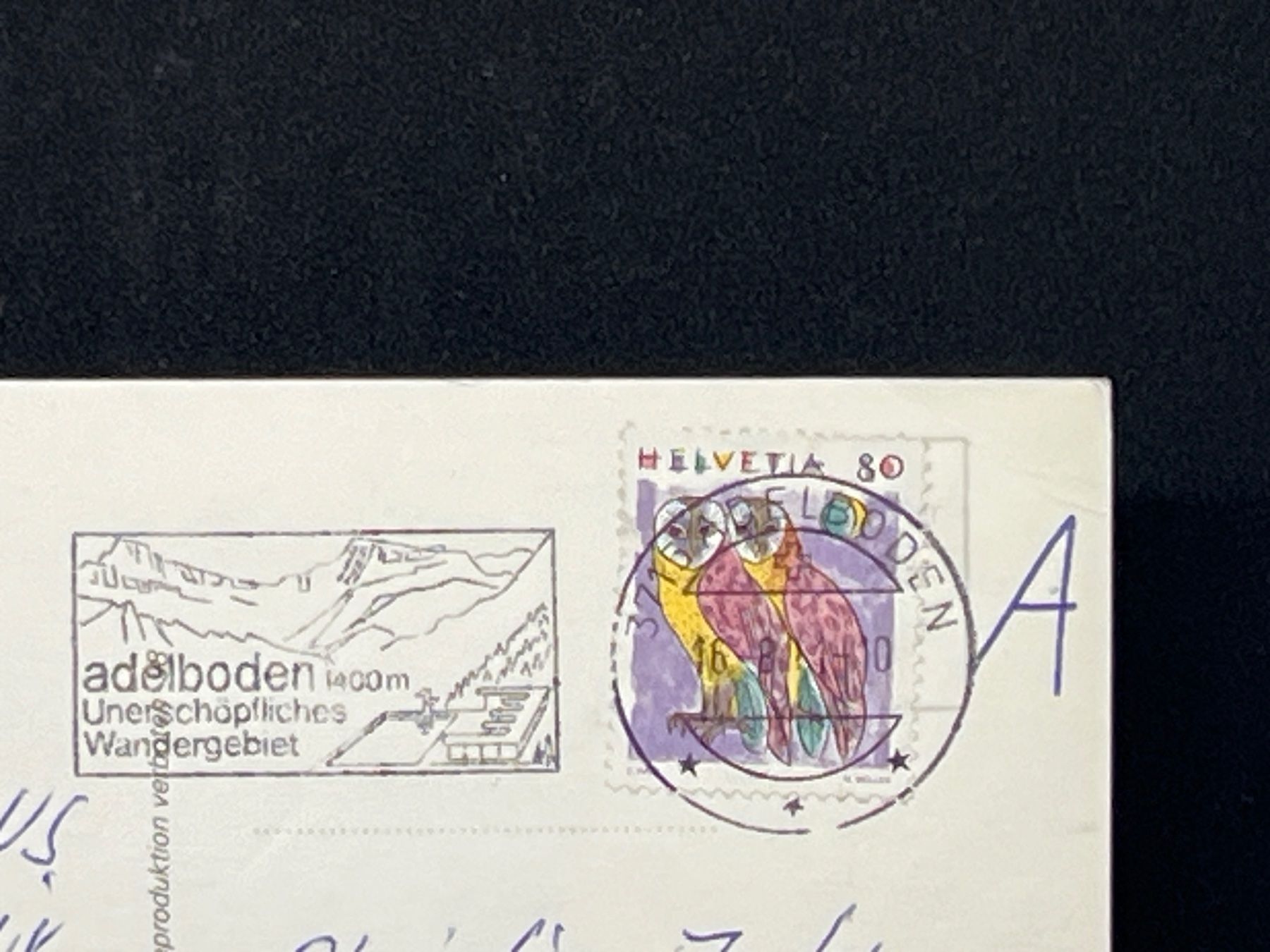 Cartoline postali: Adelboden 1348m Berner Oberland – Usato da Widnau venduto da Brusi9 1