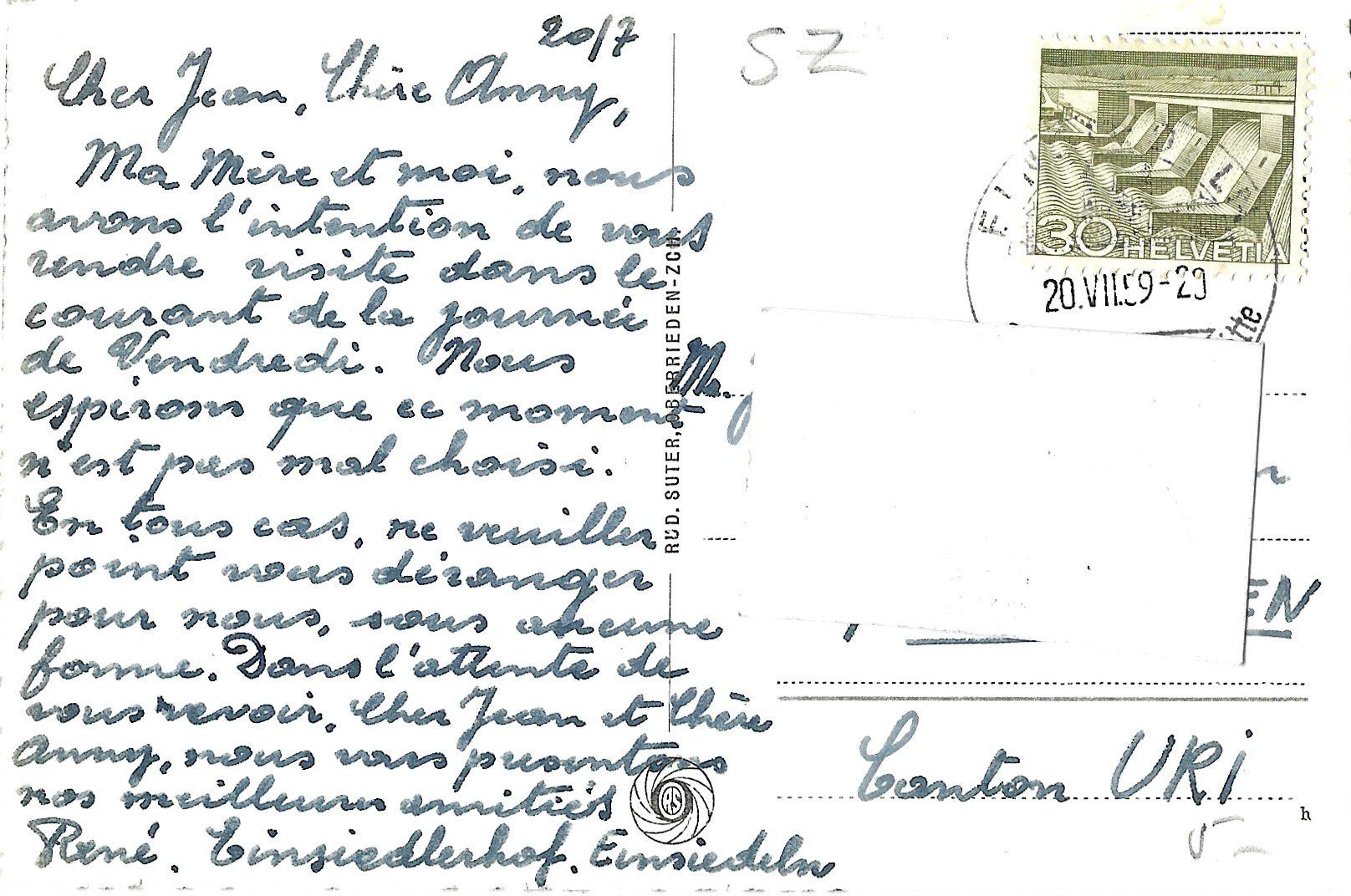 Ansichtskarten: 7474    Einsiedeln  mit  Mythen – Gebraucht aus Bütschwil von Jackson1A 1