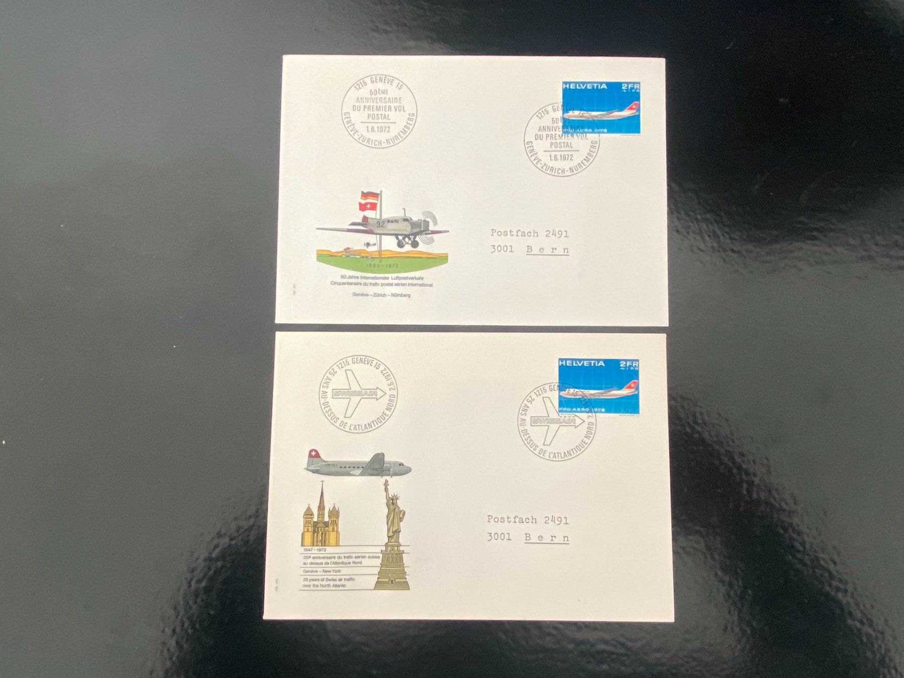 Tutti i francobolli: Pro Aero 1972 5x FDC – Usato da Grand-Lancy venduto da Dany1973 1