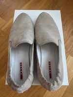 Prada Sport Slip-On Schuhe – Wildleder Beige/Taupe 🤎