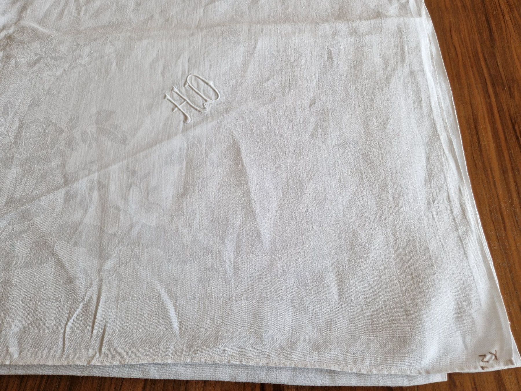 Altra biancheria da tavola: Tischdecke Damast, Monogramm HD, 280x196cm – Usato da Bern venduto da Antikbatik 1
