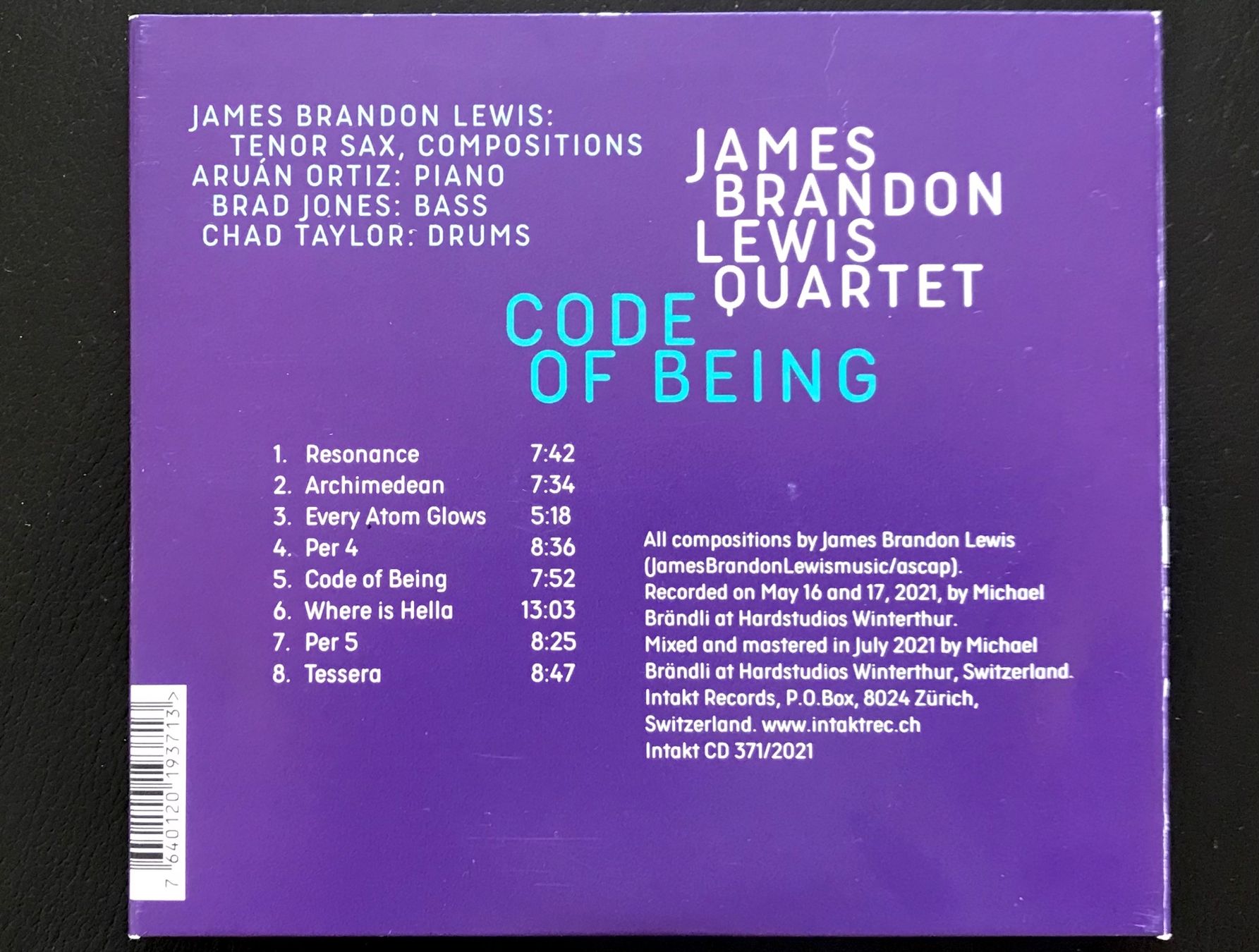 CDs: CD James Brandon Lewis Quartet - Code of Being – D'occasion à Zürich par tomakomai 1