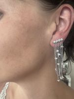Boucles d'oreilles ba&sh argent zirconium neuves