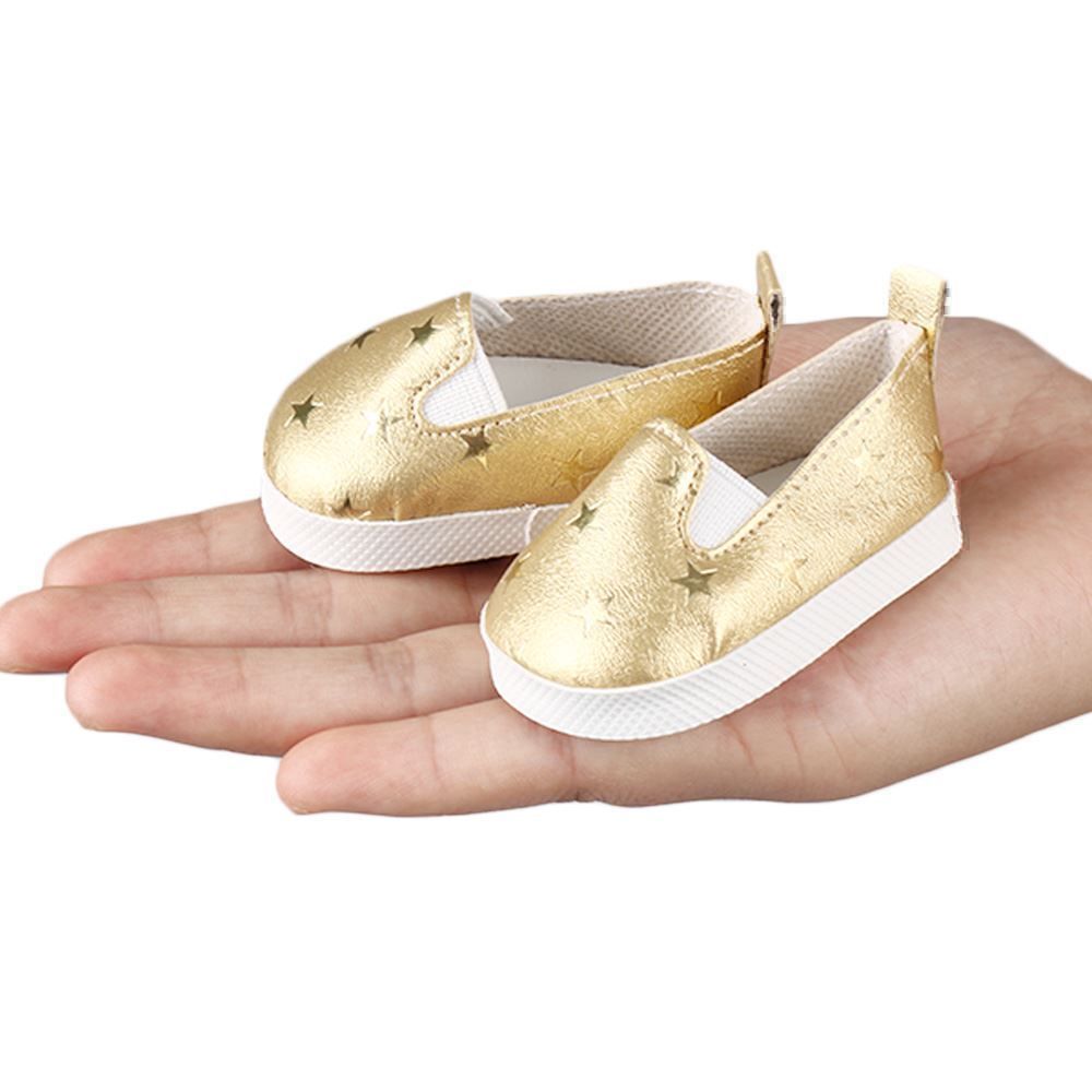 Bambole: Chaussure gold poupée 43cm – Nuovo e nell'imballaggio originale da St-Imier venduto da goodber