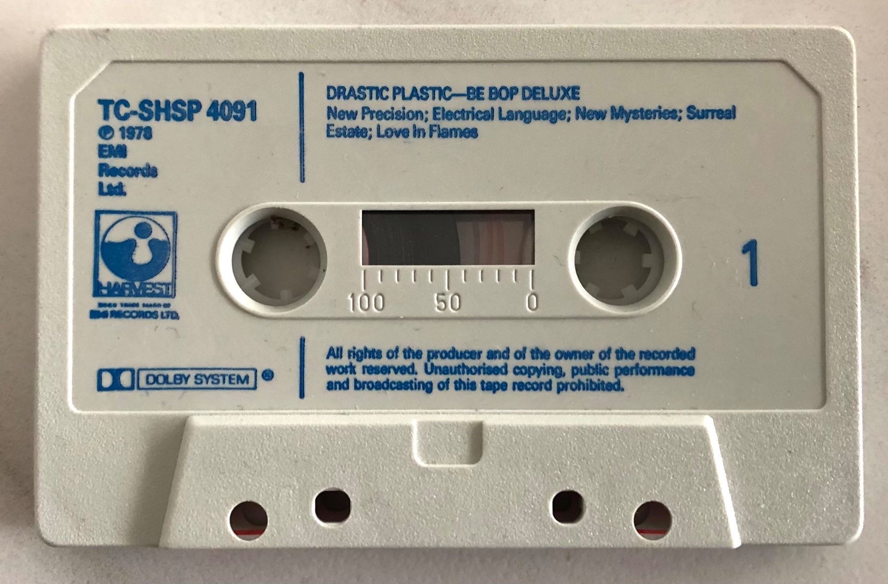 Musicassette: BE-BOP DELUXE - DRASTIC PLASTIC – Usato da Poliez-Pittet venduto da Newtown-Records 2