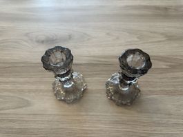 Kerzenständer Glas 2er Set 