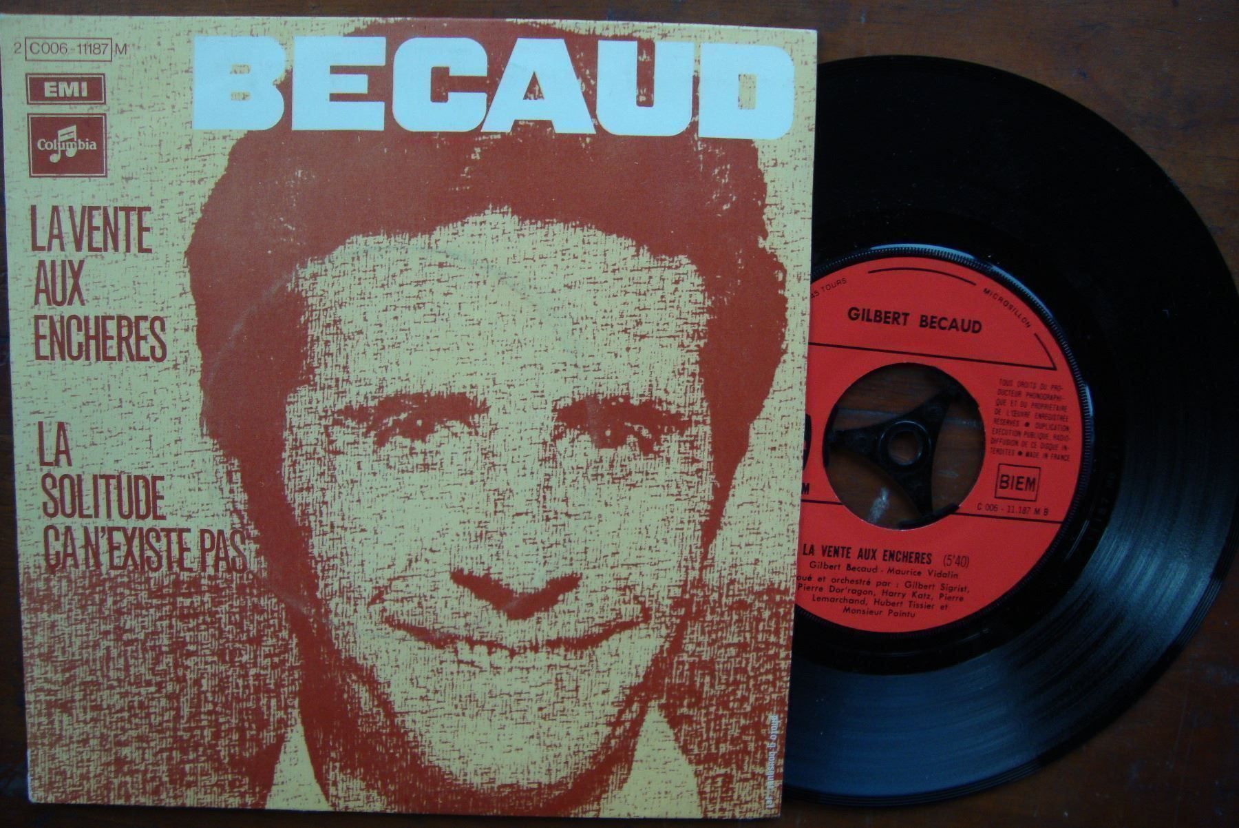 Dischi in vinile: GILBERT BÉCAUD - LA VENTE AUX ENCHÈRES – Usato da Bern venduto da Uli_10_11